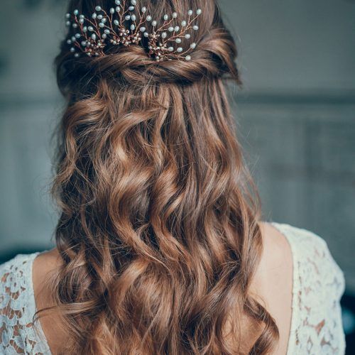 Long Half-Updo Hairstyles With Accessories (Photo 6 of 20)