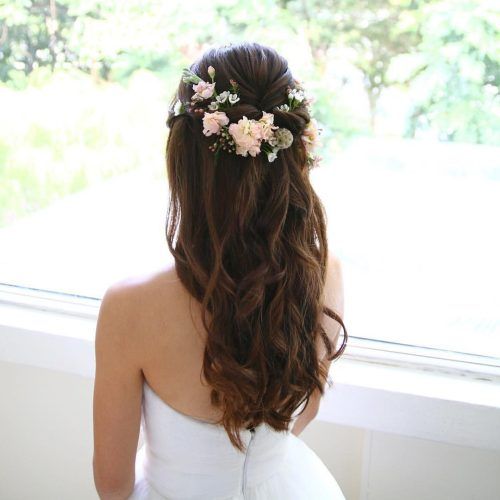 Romantic Florals Updo Hairstyles (Photo 20 of 20)