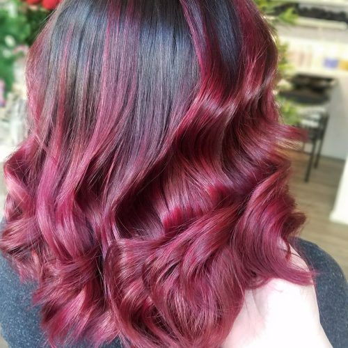 Raspberry Gold Sombre Haircuts (Photo 19 of 20)