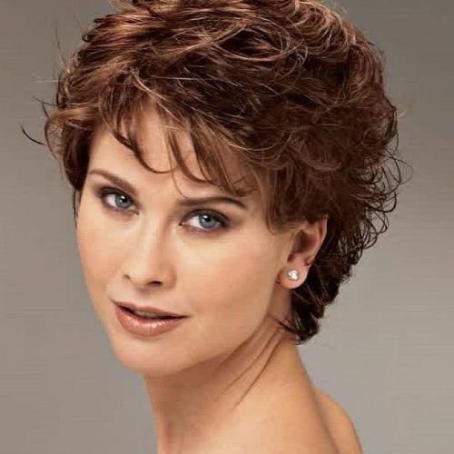 Short Haircuts For Round Faces And Curly Hair (Photo 9 of 20)