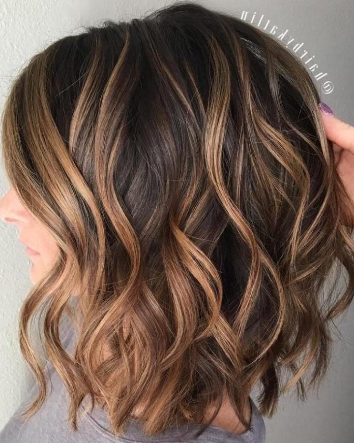20 Collection of Wavy Caramel Blonde Lob Hairstyles