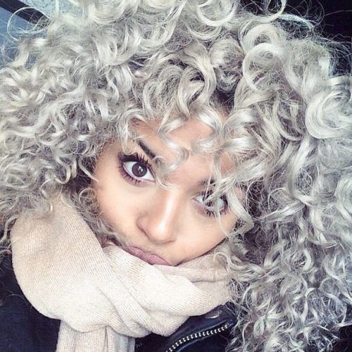 White Blonde Curls Hairstyles (Photo 5 of 20)