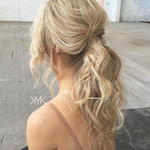 Lustrous Blonde Updo Ponytail Hairstyles (Photo 3 of 20)