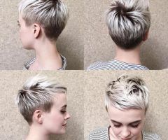 20 Photos Blonde Pixie Hairstyles with Short Angled Layers