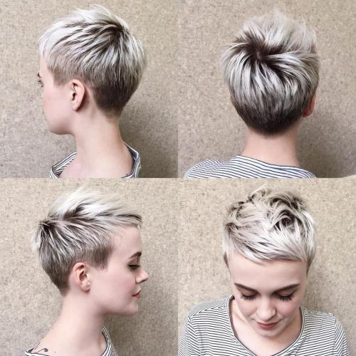 Blonde Pixie Hairstyles With Short Angled Layers (Photo 1 of 20)