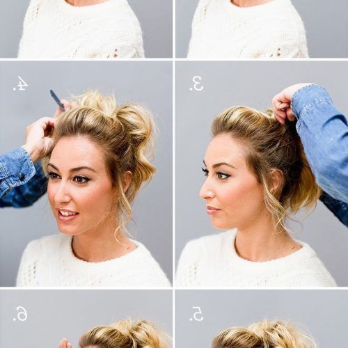 Messy Updo Hairstyles With Free Curly Ends (Photo 5 of 20)