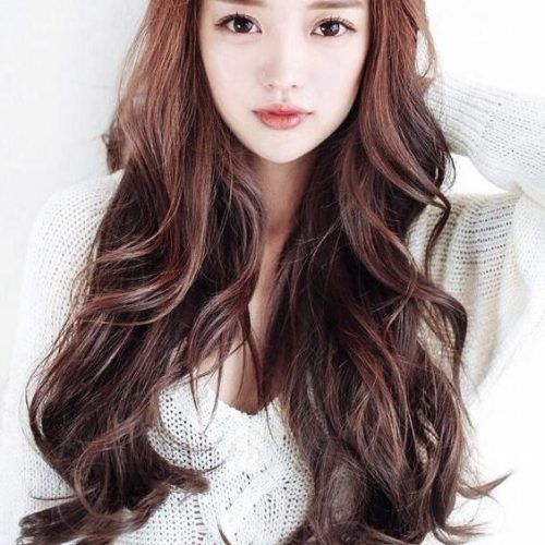 Korean Long Haircuts For Women With Red Hair (Photo 9 of 15)