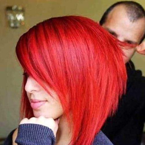 Bright Red Short Hairstyles (Photo 2 of 20)