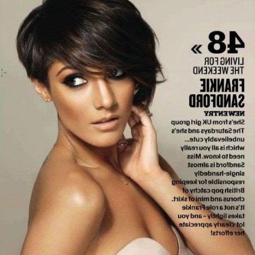 Frankie Sandford Cute Feather Pixie Bob Hairstyles (Photo 10 of 15)