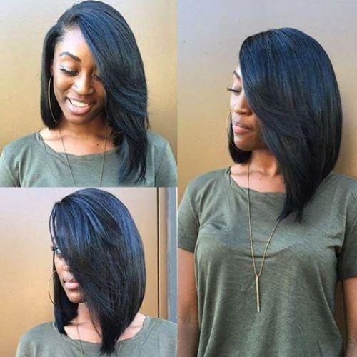 Long Bob Hairstyles With Bangs Weave (Photo 1 of 15)