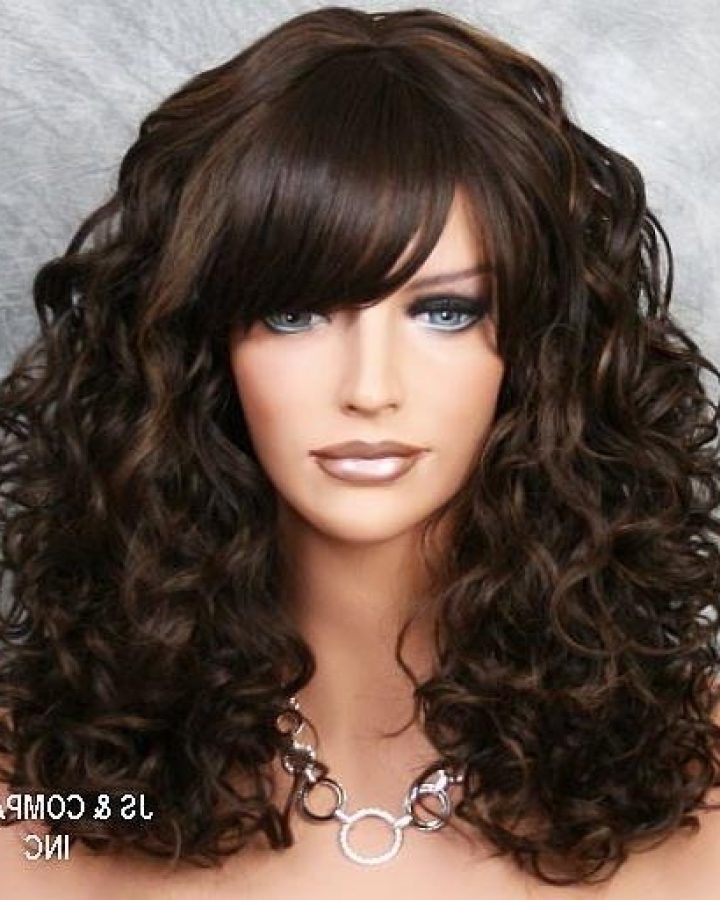 2024 Popular Long Permed Hair with Bangs