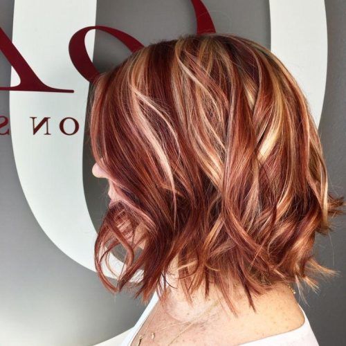 Short Haircuts With Red And Blonde Highlights (Photo 10 of 20)