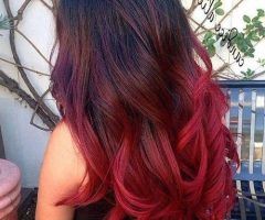 15 Collection of Long Hairstyles Red Ombre