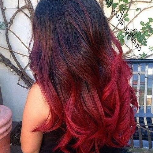Long Hairstyles Red Ombre (Photo 1 of 15)