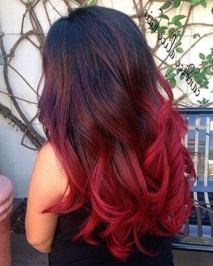 15 Collection of Long Hairstyles Red Ombre