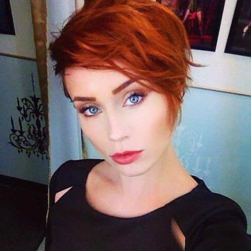 Bright Red Short Hairstyles (Photo 15 of 20)