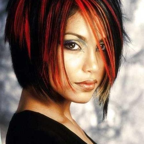 Short Hairstyles With Red Highlights (Photo 2 of 20)