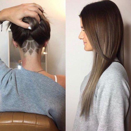 Long Hairstyles Shaved Underneath (Photo 4 of 15)