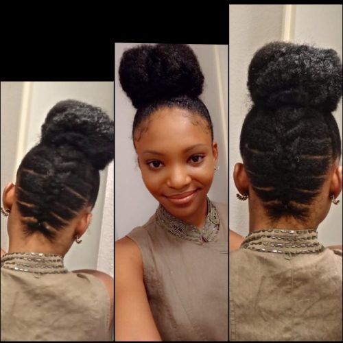 Big Updo Cornrows Hairstyles (Photo 11 of 15)