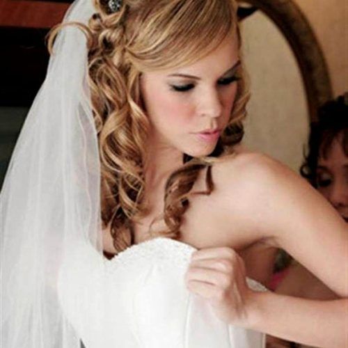 Bridal Hairstyles For Medium Length Hair With Veil (Photo 6 of 15)