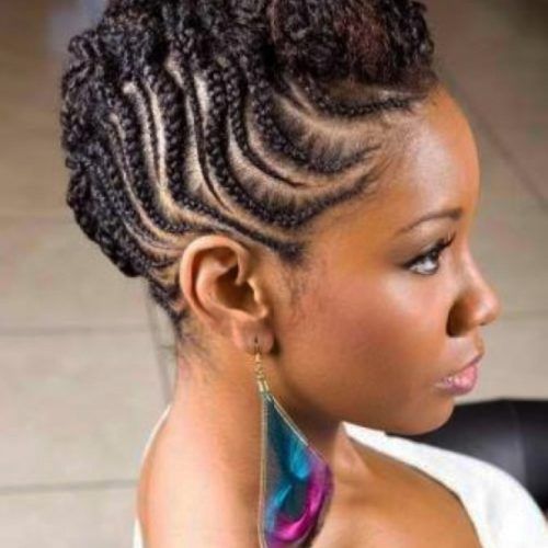 Chunky Mohawk Braid With Cornrows (Photo 11 of 15)
