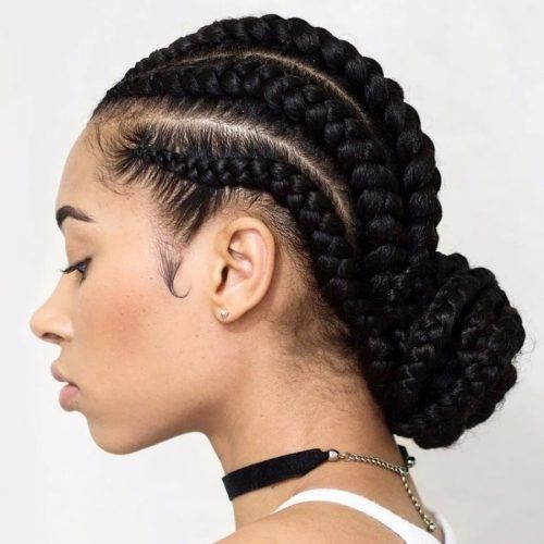 Chunky Mohawk Braid With Cornrows (Photo 14 of 15)