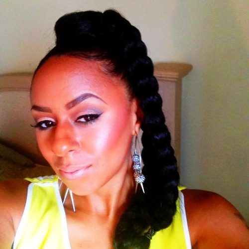 High Ponytail Hairstyles With Jumbo Cornrows (Photo 14 of 20)