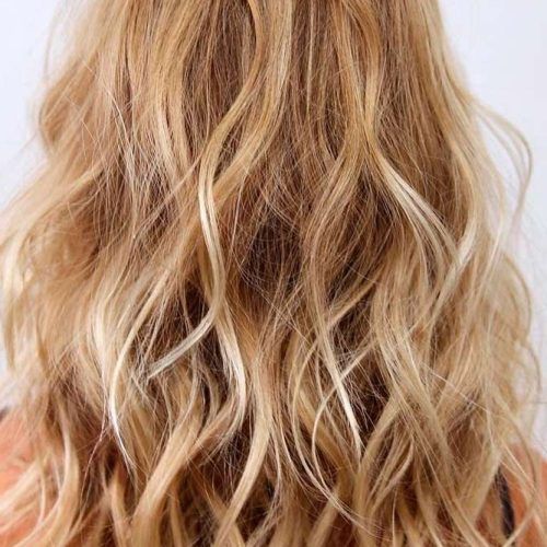 Icy Blonde Beach Waves Haircuts (Photo 8 of 20)