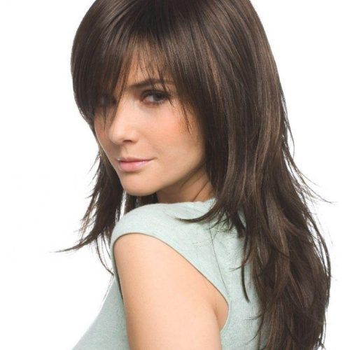 Long Haircuts With Bangs And Layers For Round Faces (Photo 4 of 15)