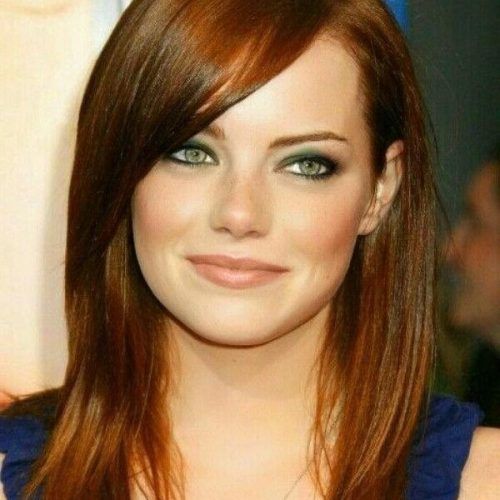 Long Hairstyles With Side Bangs For Round Faces (Photo 8 of 15)