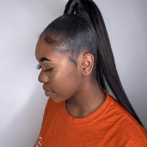 Low Pony Hairstyles With Bangs (Photo 16 of 20)