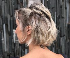 20 Collection of Rolled Half Updo Bob Braid Hairstyles