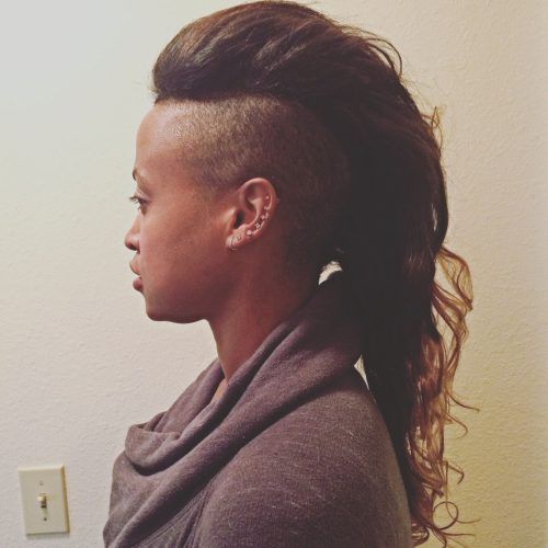 Side-Shaved Long Hair Mohawk Hairstyles (Photo 1 of 20)