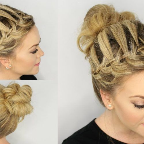 Triple Under Braid Hairstyles With A Bun (Photo 13 of 20)