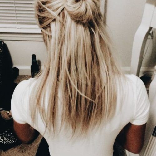 Twisted And Pinned Blonde Ponytails (Photo 2 of 20)