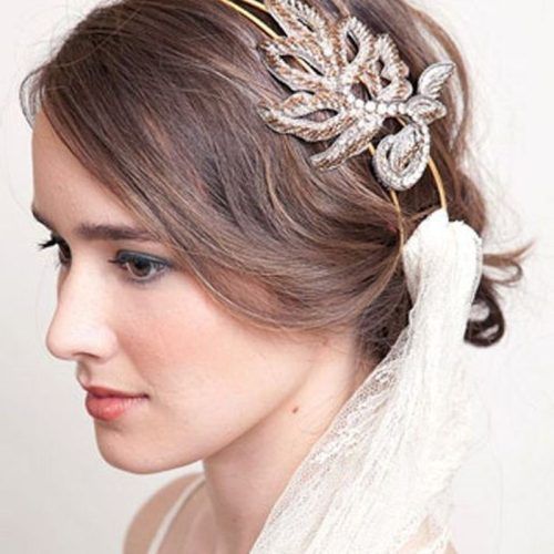 Wedding Hairstyles For Short Hair With Tiara (Photo 4 of 15)