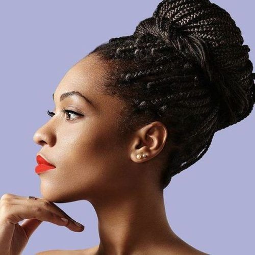 Reverse Braided Buns Hairstyles (Photo 10 of 20)