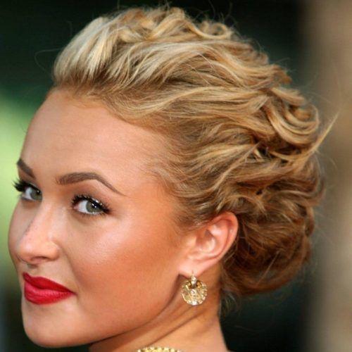 Updo Hairstyles For Medium Curly Hair (Photo 15 of 15)