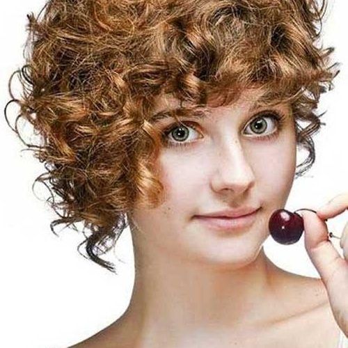 Short Hairstyles For Round Faces Curly Hair (Photo 1 of 20)