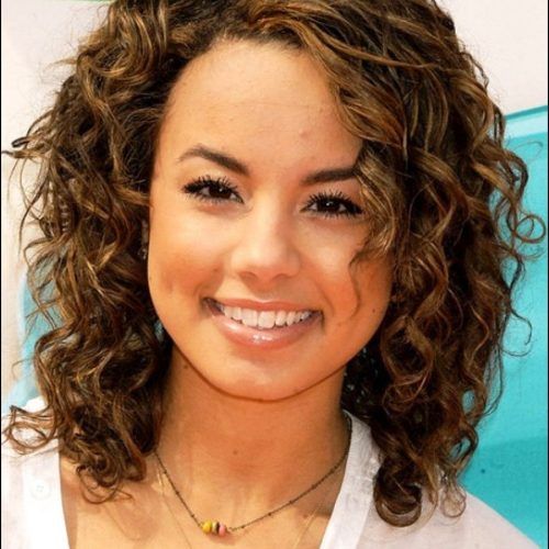 Medium Haircuts For Round Faces And Curly Hair (Photo 1 of 20)