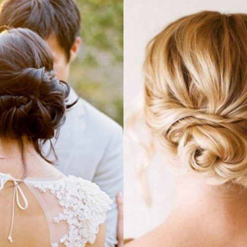 Messy Updos Wedding Hairstyles (Photo 6 of 15)