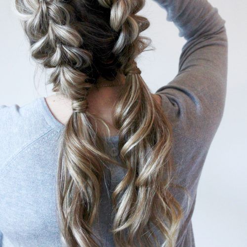 Blonde Asymmetrical Pigtails Braid Hairstyles (Photo 20 of 20)
