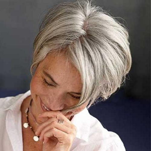 Short Hairstyles For Grey Haired Woman (Photo 16 of 20)