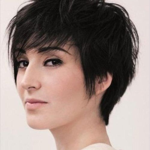 Short Haircuts For Thick Hair Long Face (Photo 4 of 20)