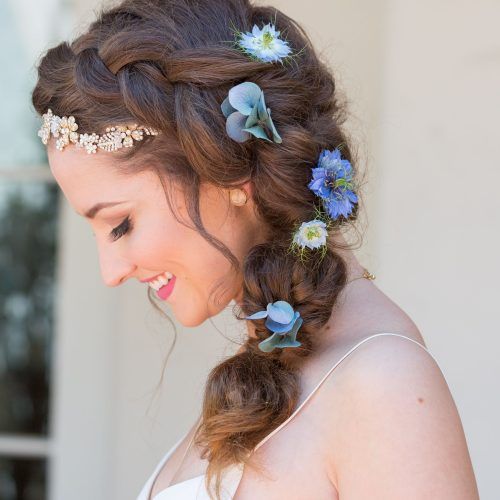 High Updos With Jeweled Headband For Brides (Photo 5 of 20)