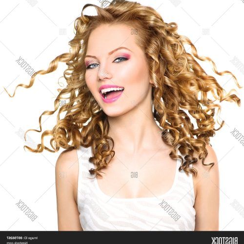 White Blonde Curls Hairstyles (Photo 7 of 20)