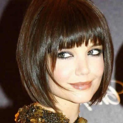 Short Haircuts With Bangs For Round Faces (Photo 17 of 20)