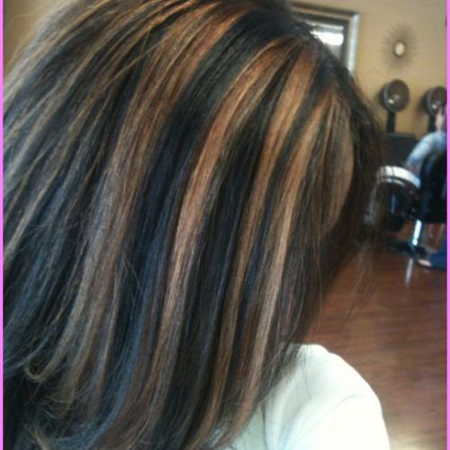 Black Hairstyles With Brown Highlights (Photo 18 of 20)