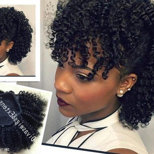 Natural Curly Pony Hairstyles With Bangs (Photo 18 of 20)