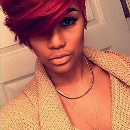 Red And Black Short Hairstyles (Photo 18 of 20)